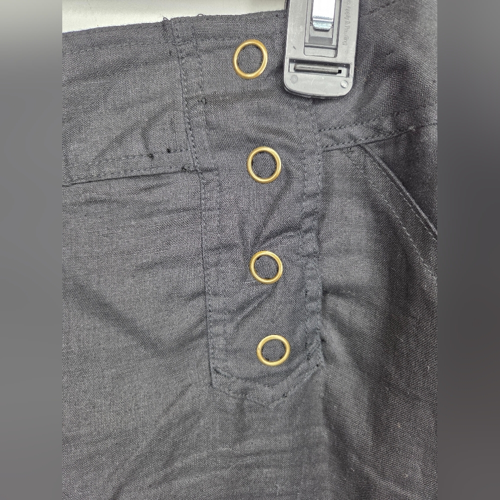 VENUS Size 14 The Luna Fit Black Trousers 100% Linen - Picture 6 of 11